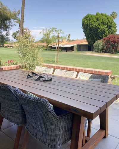 Bright, Stylish Desert Condo with Mountain Views + Private Courtyard