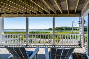 Property grounds - Unique oceanfront windmill with breathtaking views of Nantucket Sound. (West Hyannisport)