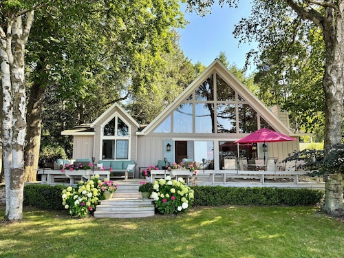 Large beautiful lake front house on Silver Lake MI