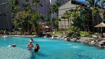 Outdoor pool, a heated pool