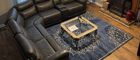 Smart TV, fireplace, table football, ping pong