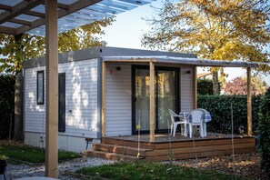 Alpehytte, 1 soverom, røyk, terrasse | Utendørsservering