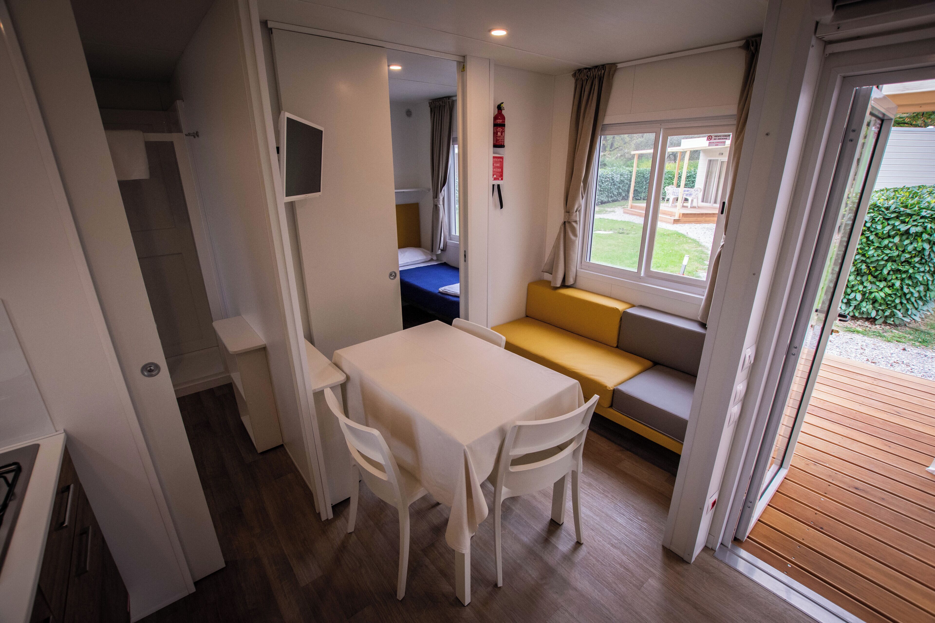 Chalet, 1 slaapkamer, roken, terras | Interieur