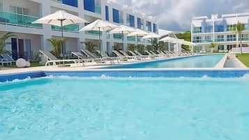 Condo, 2 phòng ngủ, hút thuốc, ban công | Hồ bơi | Hồ bơi ngoài trời