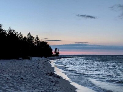240 Feet of Private Sandy Lake Huron Beach!