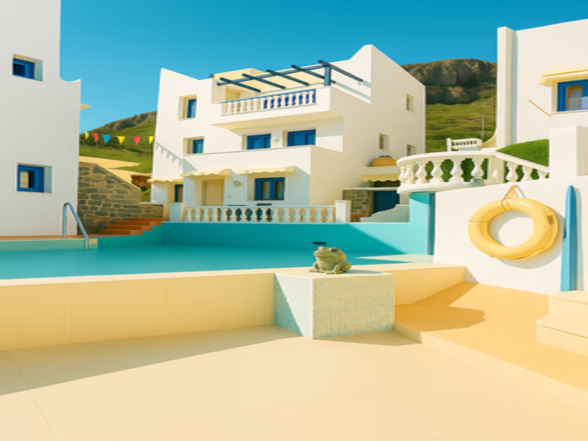 Villa - 3 soveværelser - ryger - balkon | Pool | Udendørs pool