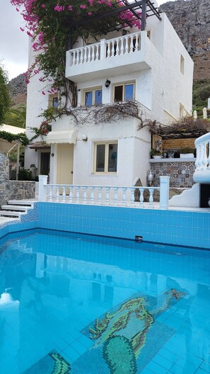 Villa, 3 Bedrooms, Smoking, Balcony | Front of property - Entire Villa Full View 3 Bedrooms 3 Bathrooms 3 Kitchens (Hersonissos)