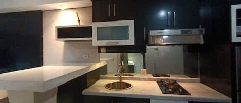 City Studio | Private kitchenette | Microwave, stovetop