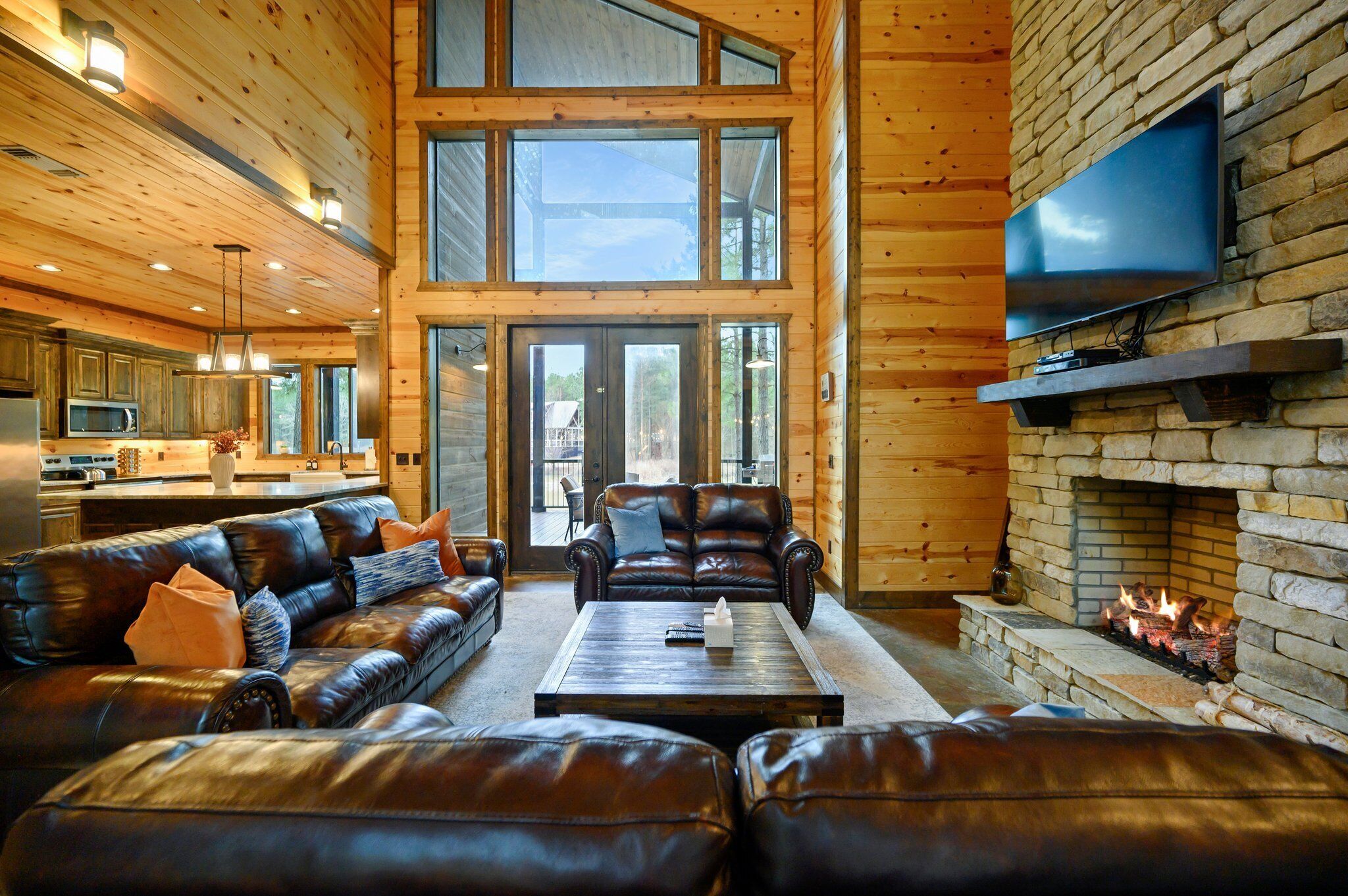 Smart TV, fireplace, video games, books