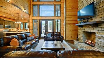 Smart TV, fireplace, video games, books