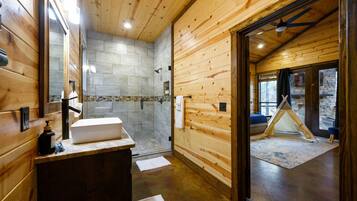 Bathtub, hair dryer, towels
