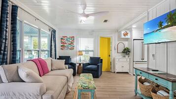 Televisión, reproductor de DVD y oficina