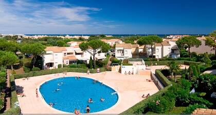 Cap d'Agde apartment 4/6 pers. with garden, swimming pool.