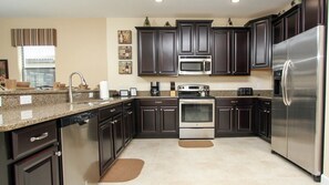 Microwave, oven, stovetop, dishwasher