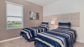 4 bedrooms, laptop workspace, WiFi, bed sheets