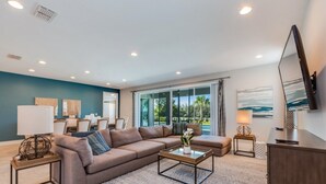 Living room - 5 Star Villa on Encore Resort at Reunion With First Class Amenities, Orlando Villa 3471 (Kissimmee)