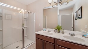 Towels, soap, shampoo, toilet paper