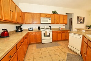 Microwave, oven, stovetop, dishwasher