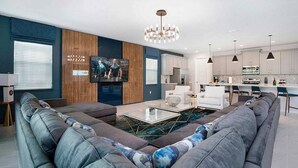Living room - 5 Star Villa With Private Pool on Solara Resort, Orlando Villa 4717 (Kissimmee)