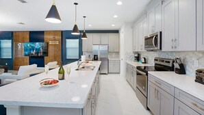 Microwave, oven, stovetop, dishwasher - 5 Star Villa With Private Pool on Solara Resort, Orlando Villa 4717 (Kissimmee)
