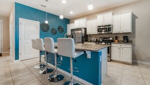 Microwave, oven, stovetop, dishwasher - Beautiful Villa on Solterra Resort, Orlando Villa 5011 (Davenport)