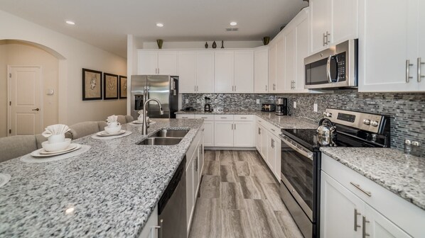 Microwave, oven, stovetop, dishwasher