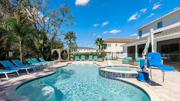 Outdoor pool - Beautiful 5 Star Villa With Private Pool on the Prestigious Reunion Resort and Spa, Orlando Mansion 4594 (Kissimmee)