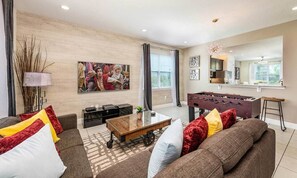 Living room - Beautiful Villa With First Class Amenities on Encore Resort at Reunion, Orlando Villa 4705 (Kissimmee)