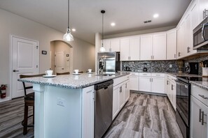 Microwave, oven, stovetop, dishwasher