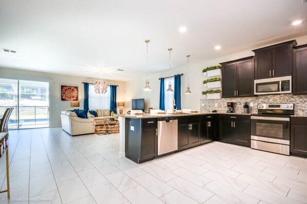 Microwave, oven, stovetop, dishwasher