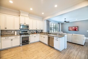 Microwave, oven, stovetop, dishwasher