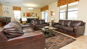 Living area - Exclusive Villa With Large Private Pool on Champions Gate Resort, Orlando Villa 4926 (Davenport)