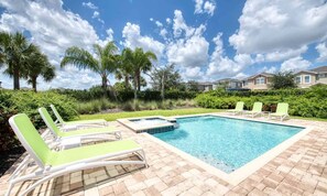 Outdoor pool - Beautiful 5 Star Villa on Encore Resort at Reunion With Large Private Pool, Orlando Villa 4518 (Kissimmee)