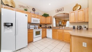 Microwave, oven, stovetop, dishwasher