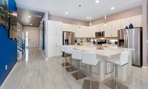 Fridge, microwave, oven, stovetop - Exclusive 5 Star Villa With Private Pool on Solterra Resort, Orlando Villa 4734 (Davenport)