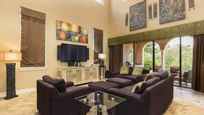 Flat-screen TV - Exclusive 5 Star Villa With Private Pool on Reunion Resort and Spa, Orlando Villa 4584 (Kissimmee)
