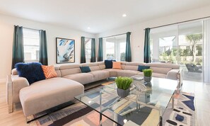 Living room - Exclusive 5 Star Villa With Private Pool on Encore Resort at Reunion, Orlando Villa 4698 (Kissimmee)