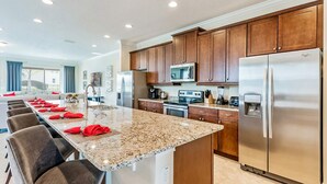 Coffee/tea maker, microwave, oven, stovetop - Exclusive Villa With Large Private Pool on Encore Resort at Reunion, Orlando Villa 4351 (Kissimmee)
