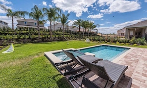 Outdoor pool - Beautiful Villa With First Class Amenities on Encore Resort at Reunion, Orlando Villa 4404 (Kissimmee)