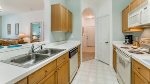 Microwave, oven, stovetop, dishwasher