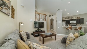 TV, table football, stereo