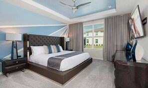 8 bedrooms, laptop workspace, bed sheets - Exclusive Villa With Large Private Pool on Solara Resort, Orlando Villa 4726 (Kissimmee)