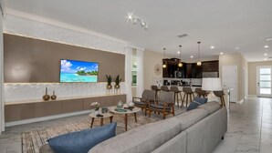 Living area - 5 Star Villa Close to Disney, Orlando Mansion 5050 (Kissimmee)