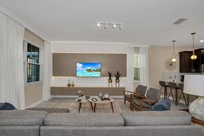 Living area - 5 Star Villa Close to Disney, Orlando Mansion 5050 (Kissimmee)