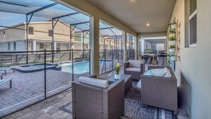 Terrace/patio - 5 Star Villa Close to Disney, Orlando Mansion 5050 (Kissimmee)