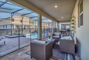 Terrace/patio - 5 Star Villa Close to Disney, Orlando Mansion 5050 (Kissimmee)
