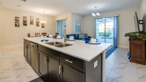 Microwave, oven, stovetop, dishwasher - Luxury 4 Bedroom Townhome on Champions Gate Resort, Orlando Townhome 2825 (Davenport)