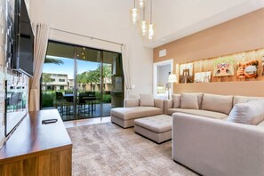 Living room - Luxury 5 Star Villa on Magic Village Resort,minutes From Disney World, Orlando Villa 3599 (Kissimmee)