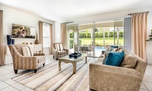 Living room - Luxury Contemporary Style Villa on Encore Resort at Reunion, Orlando Villa 4429 (Kissimmee)