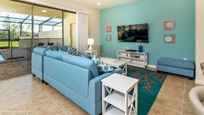 Living room - Luxury 5 Bedroom Townhome on Windsor at Westside Resort, Orlando Townhome 2795 (Kissimmee)